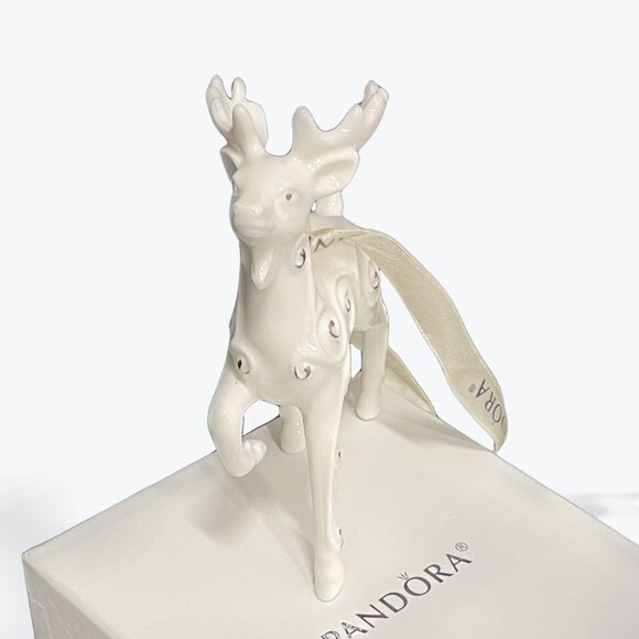 Pandora 2017 Limited Edition Porcelain Reindeer Ornament - Picture 13 of 14